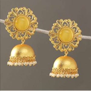 Coming soon matt finish earring with stone